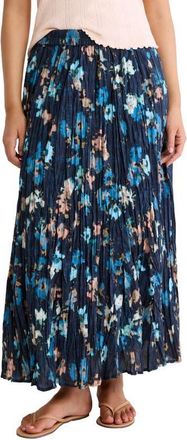 Nic+Zoe Floral Cotton Crinkle Maxi Skirt in Indigo Multi at Nordstrom, Size Xx-Large