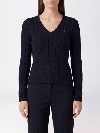 Polo Ralph Lauren Slim Fit V-Neck Cotton Jumper with Embroidered Pony Logo