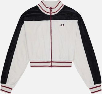 Ellesse Womens Bloom Cropped Track Top - Off White - Cream - Size: 14