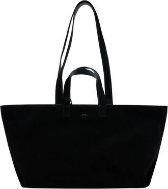 A.P.C. Tote Bags, female, Black, Size: ONE SIZE Le Drummer Shopping Bag