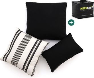 Kees Smit Sierkussen set Timeless Stripe Black