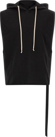 Rick Owens Black Hooded Tunic Top