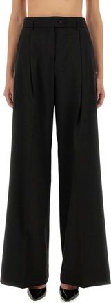 Sportmax Dames, Broeken, Zwart, Maat: M Wol