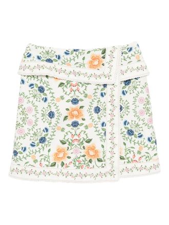 Farm Rio Folk rok met bloemenprint - Beige