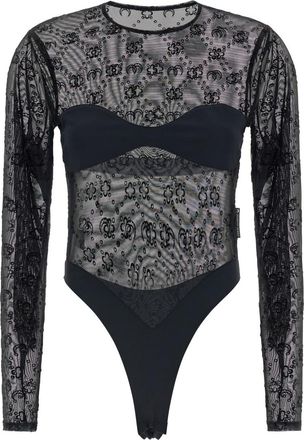 Marine Serre Black Moonogram Bodysuit