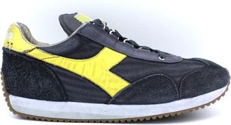 Diadora Stone Wash Su&egrave;de Veters Rubberen Zool - Heren - Sneakers - Zwart - 46 EU - Su&egrave;de - Schoenen