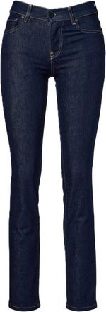 AG - Adriano Goldschmied Klassieke Slim Straight Jeans in Diepblauw - Dames - Skinny Jeans - Blauw - W25 - Katoen - Jeans