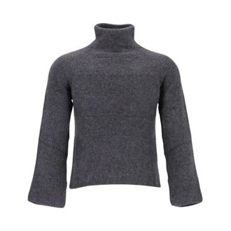 Emporio Armani Gebreide trui met coltrui - Dames - Truien - Grijs - Maat: XS Wol