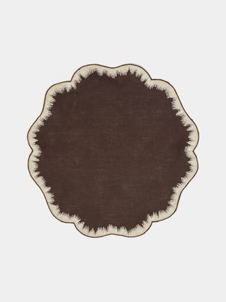 Los Encajeros Valver Embroidered Linen Placemats (Set of 4)