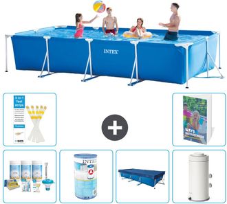 Intex Piscina Con Estructura Rectangular - 450x220x84 Cm - 7-piezas S147