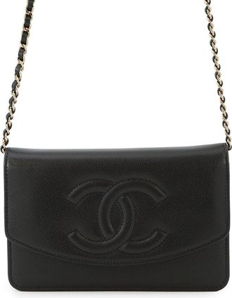 Chanel Grained Calfskin Chain/Shoulder Wallet (Pre-Owned)