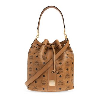 MCM Mcm, Tassen, Dames, Bruin, ONE Size, Leer, Dessau Bucket Bag