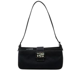 Fendi Pre-owned Canvas Shoulder Bag - Dames - Pre-owned - Blauw - Maat: ONE Size