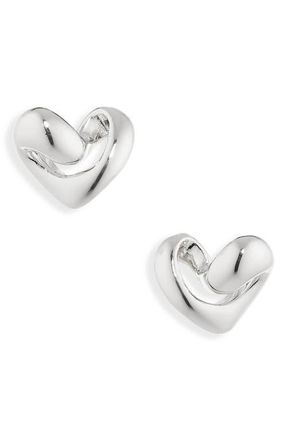 Monica Vinader Infinity Heart Stud Earrings in Sterling Silver at Nordstrom