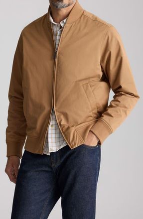 UNTUCKit Delgado Bomber Jacket in Toasted Coconut at Nordstrom, Size X-Large