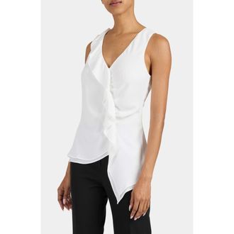 Santorelli Tyra Sleeveless Top in Alabaster at Nordstrom, Size 12