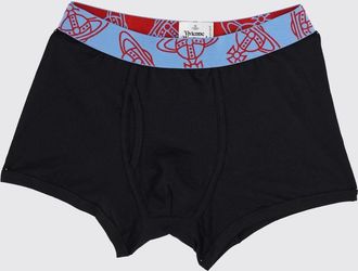 Vivienne Westwood Boxer in cotone stretch con fascia elastica logata Orb