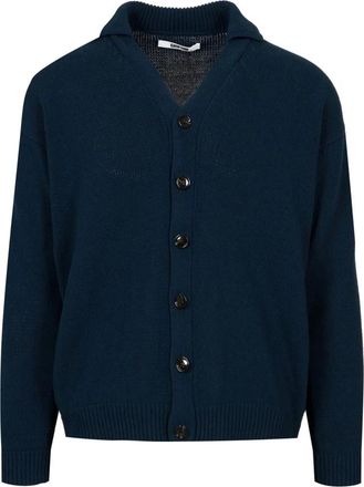 Mauro Grifoni Cardigans - Heren - Vesten - Blauw - M - Katoen - Truien & Vesten
