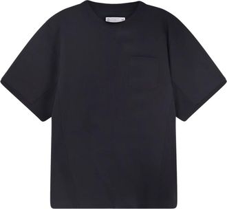 sacai Cotton T-Shirt - Heren - T-shirts - Zwart - M - Katoen - Tops