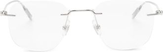 Montblanc Bril met geometrisch montuur - Zilver