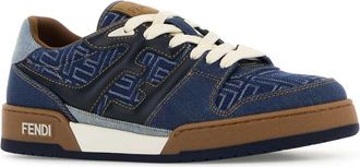 Fendi Mens Match Sneaker Navy Cotton Polyester