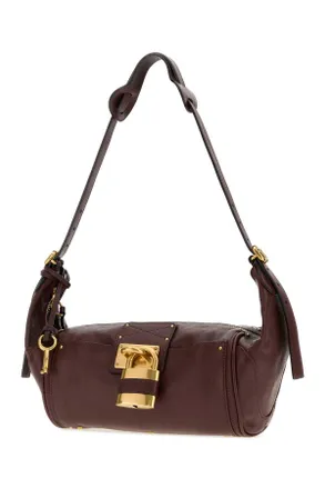 Chlo&eacute; Womens Burgundy Leather Paddington Shoulder Bag Craftybrown