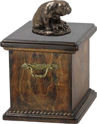 OEM Bulldog I - Urna Para Cenizas De Perro, Urna Con Estatuilla, Urna Elegante De Estilo Cl&aacute;sico De Art-dog
