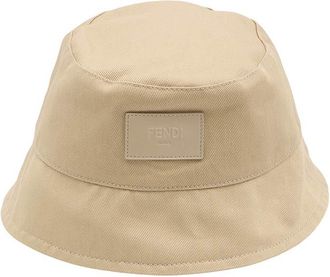 Fendi Beige Logo Bucket Hat