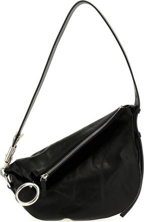Burberry Black Leather Knight Small Shoulder Bag