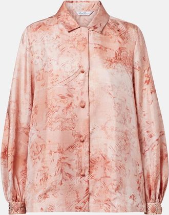 Max Mara Camicia Crespo in twill con stampa