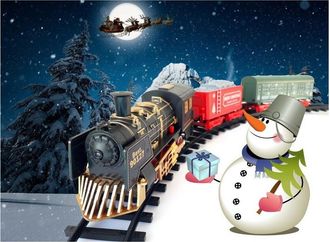 Trade Shop Trade Shop - Trenino Elettrico Con Luci E Suoni Sotto Albero Di Natale Diametro &Oslash; 78cm 90127