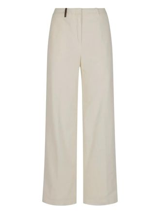 PESERICO button-fastening trousers - women - Cotton/Fabric - 48 - Neutrals