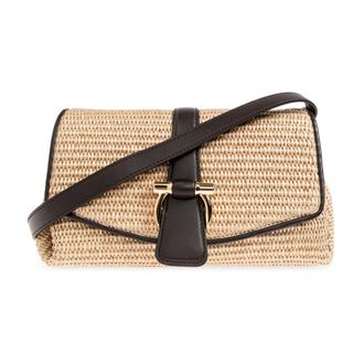 Ferragamo Cross Body Bags, female, Beige, Size: ONE SIZE Front Flap Crossbody Bag