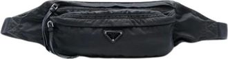 Prada Pre-owned Belt Bags, female, Black, Size: ONE SIZE Pre-owned Nylon Crossbody Bag