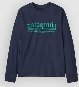 Patagonia Graphic Kids Longsleeve T-Shirt blau