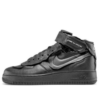 Nike x COMME des GARCONS Air Force 1 Mid Triple Black DC3601-001