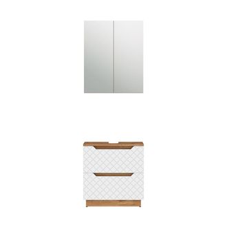 Vicco Conjunto De Muebles De Ba&ntilde;o Lotta, Blanco, 2 Piezas, Vicco