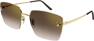 Cartier Brown Butterfly Ladies Sunglasses CT0333S 002 59