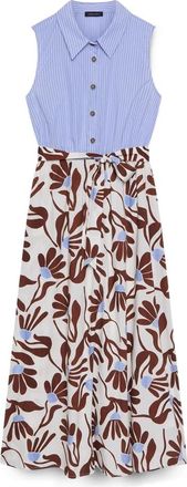 Fiorella Rubino Dames, Jurken, Blauw, Maat: 4XL Katoen