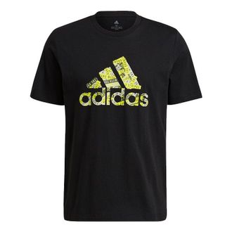 adidas M Bos Brtp Fll Alphabet Logo Round Neck Sports Short Sleeve Black GL3699