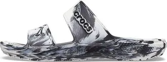 Crocs Classic Clog Marble Beach Sports White Black 207701-103