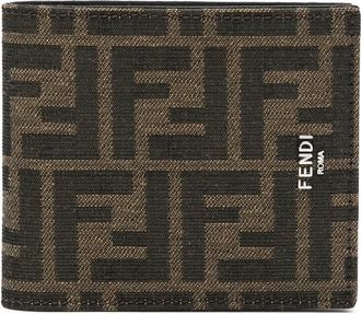 Fendi FF-jacquard Leather Wallet