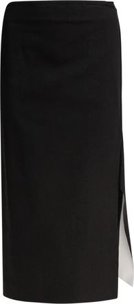 Sportmax Corone Skirt - Dames - Midirokken - Zwart - S - Katoen - Rokken