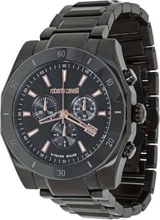 Roberto Cavalli Chronograph Quartz Black Dial Mens Watch