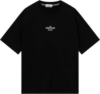 Stone Island Heren, Tops, Zwart, Maat: M Katoen