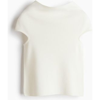 H&M Turtleneck Top in Cream at Nordstrom, Size X-Small