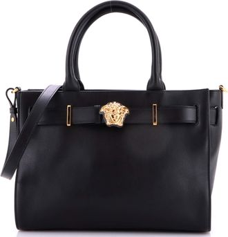 Versace Palazzo Medusa Belted Convertible Tote Leather Large