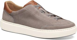 Johnston & Murphy Anders Perforated Leather Sneaker in Gray Nubuck at Nordstrom, Size 11.5