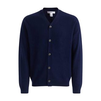 Comme Des Gar&ccedil;ons Gebreid vest met V-hals - Heren - Truien - Blauw - Maat: S Wol