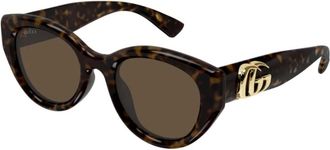 Gucci Gg 1976Sk-003 - unisex - Zonnebrillen - Bruin - 52 MM - Accessoires